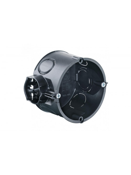 One-gang box with device screws, Depth 46 mm