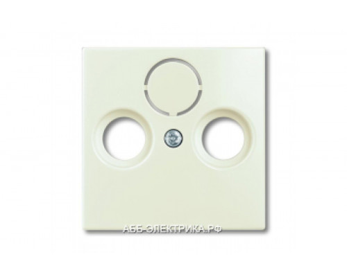 Телевизионная оконечная розетка TV-FM, цвет Шале(белый), ABB Basic 55