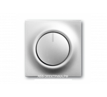 Светорегулятор поворотно-нажимной 400Вт для л/н и эл.трансф-ов, цвет Серебро, ABB Impuls