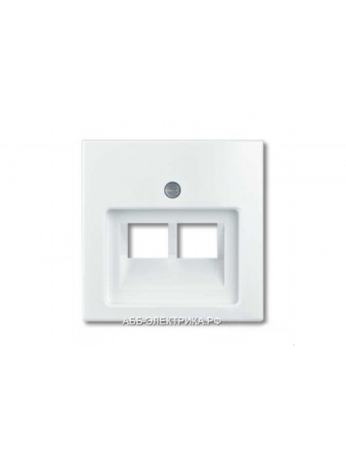 Компьютерная двойная розетка кат.5е, цвет Белый, ABB Basic 55