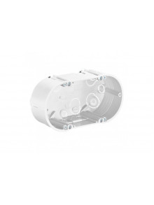 Two-gang junction box, Depth 47 mm, halogen-free