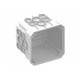 In-wall back box 115 x 115 x 101 mm, quadratic glow wire tested 850ºC