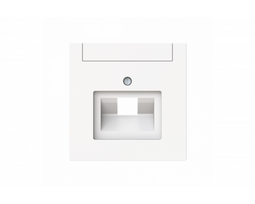 Cover plate with labelling field Data connection 1 gang studio white matt - Busch-art linear