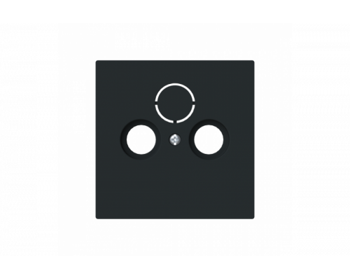 Cover plate TV / Radio / SAT 3 gang black matt - Busch-art linear