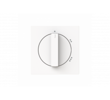 Busch-Jaeger – 2542 DR/02-44M Zentralscheibe mit Aufdruck Symbole "3-Stufen" für Stufenschalter,  Drehknopf studioweiß matt - Busch-art linear®