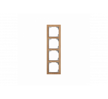 Cover frame 4gang wood oak - Busch-art linear
