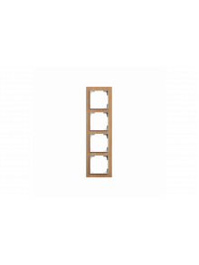 Cover frame 4gang wood oak - Busch-art linear