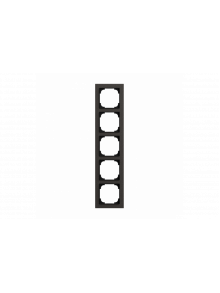 Cover frame 5gang paper black - Busch-art linear