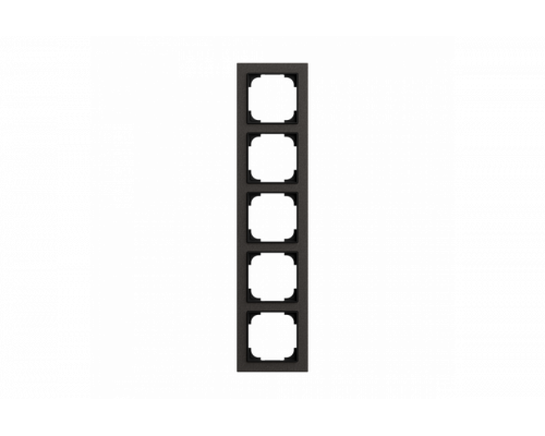 Cover frame 5gang paper black - Busch-art linear