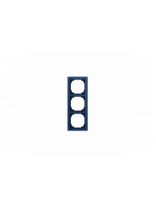 Cover Frame 3gang glass blue - Busch-art linear