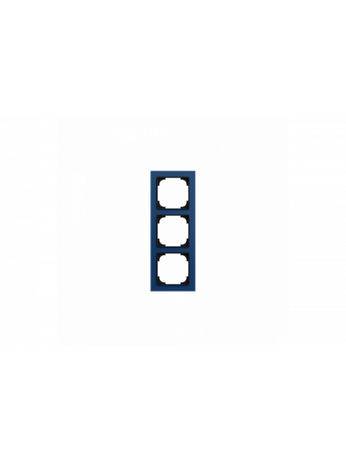Cover Frame 3gang glass blue - Busch-art linear