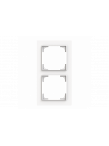 Cover frame 2gang studio white matt - Busch-art linear