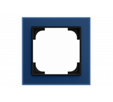 Cover Frame 1gang glass blue - Busch-art linear