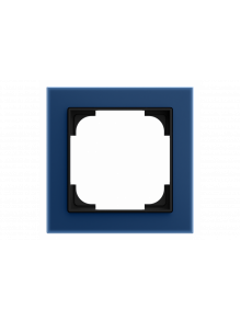 Cover Frame 1gang glass blue - Busch-art linear