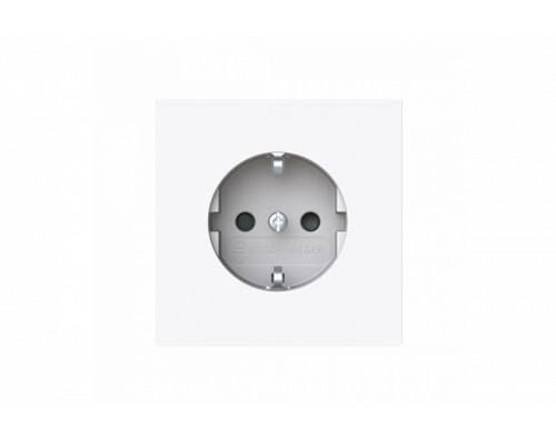 Socket insert Without imprint Safety Shutter Protective contact (SCHUKO) studio white  - Busch-art linear