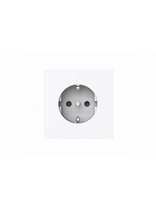 Socket insert Without imprint Safety Shutter Protective contact (SCHUKO) studio white  - Busch-art linear