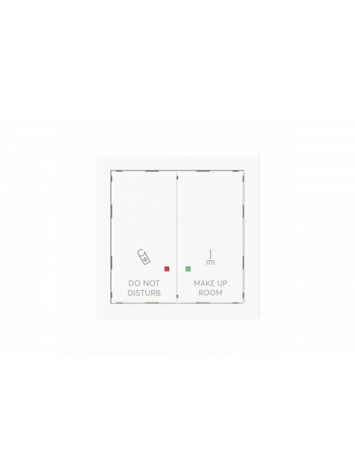Rocker with legend DND, MUR for Switch/push button Two-part rocker studio white matt - Busch-art linear
