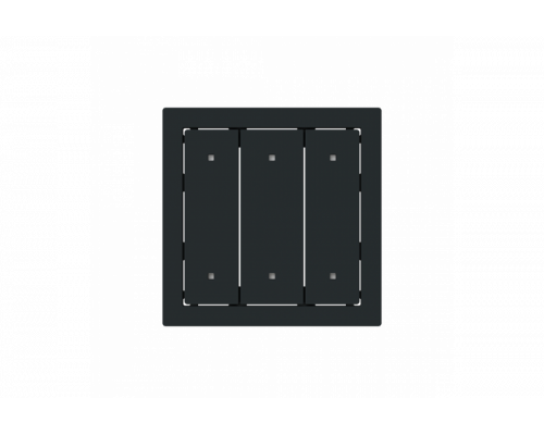 Rocker for Switch/push button Three-part rocker black matt - Busch-art linear
