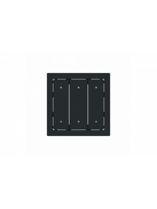 Rocker for Switch/push button Three-part rocker black matt - Busch-art linear