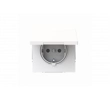 Socket insert Without imprint Safety Shutter with Hinged Lid studio white  - Busch-art linear