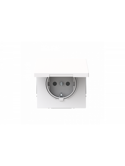Socket insert Without imprint Safety Shutter with Hinged Lid studio white  - Busch-art linear