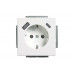 20 EUCB2USBAC-84 USB-Steckdosen-Einsatz SCHUKO® Safety+ mit USB A / C studioweiß - 63x63