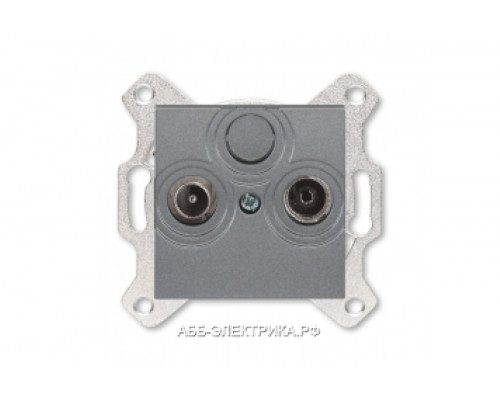 Розетка TV-R ABB Levit проходная 7дБ сталь