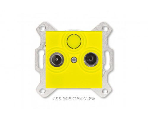 Розетка TV-R ABB Levit проходная 7дБ жёлтый