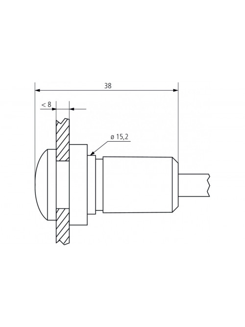 Analogue flush-mounted light sensor