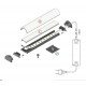 Profil LED aparent ARC 12, negru, lungime 2m
