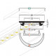 Profil LED aparent ARC 12, negru, lungime 2m
