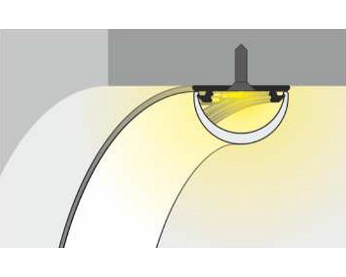 Profil LED aparent ARC 12, negru, lungime 2m