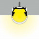 Profil LED aparent UNI 12, aluminiu neanodizat, lungime 2m