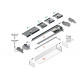 Profil LED încastrat GROOVE14, aluminiu neanodizat, lungime 2m