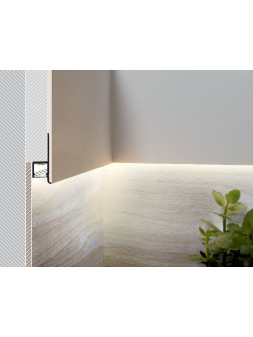 Profil LED încastrat OMNI 10, aluminiu neanodizat, lungime 2m