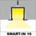 Profil LED încastrat SMART-IN16, aluminiu neanodizat, lungime 2m