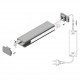 Profil LED pentru sticlă MIKRO-LINE 12, aluminiu anodizat, lungime 2m