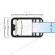 Profil LED pentru sticlă MIKRO-LINE 12, aluminiu anodizat, lungime 2m
