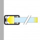 Profil LED pentru sticlă MIKRO-LINE 12, aluminiu anodizat, lungime 2m