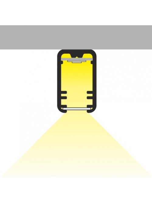 Profil LED pentru sticlă MIKRO-LINE 12, aluminiu anodizat, lungime 2m
