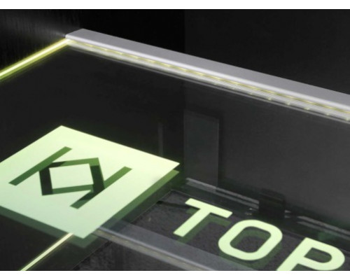 Profil LED pentru sticlă MIKRO-LINE 12, aluminiu anodizat, lungime 2m