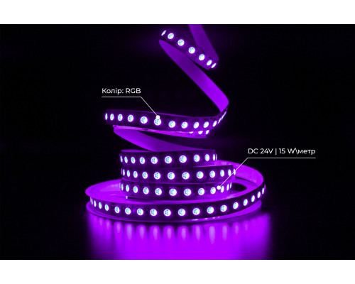 Светодиодная LED лента PROLUM™ 24V; IP20; 5050\120; Series "SG", RGB