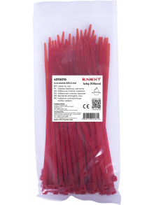 Кабельная стяжка e.ct.stand.200.3.red (100шт), красная