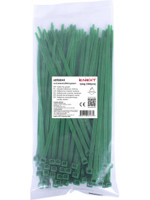 Кабельная стяжка e.ct.stand.200.5.green (100шт), зеленая