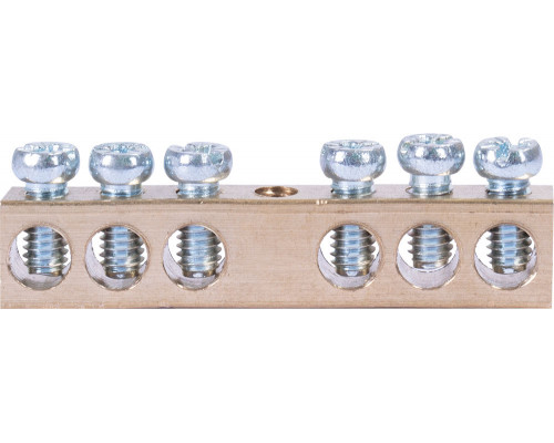 Шина нулевая e.bsc.stand.20.6, 6 отв.х 20 А