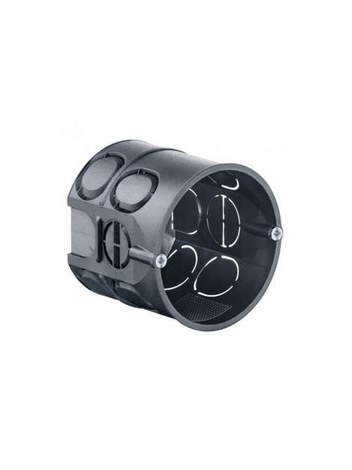 Cavity wall one-gang junction box without support, with device screws, Depth 63 mm