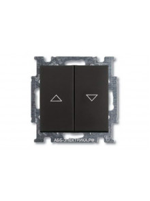 Выключатель жалюзийный, цвет Шато(черный), ABB Basic 55