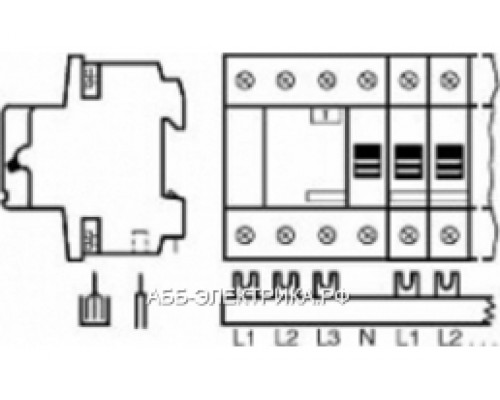 ABB PS3/39H 3ф.шина к. 39мод.63А доп.