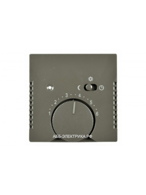 Терморегулятор теплого пола, цвет Шато(черный), ABB Basic 55