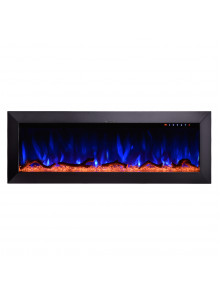 Встраиваемый/настенный электрокамин Racy 50, 454x1270x185 mm, 1500W, 30 цветовых сочетаний, Термостат, Дрова и кристаллы